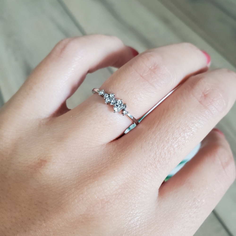 New thin crystal diamond Rings 6-7